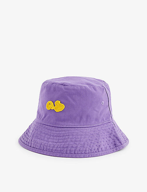 ACNE STUDIOS: Bubble logo-embroidered cotton bucket hat