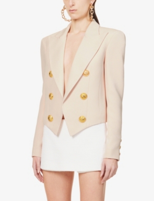 BALMAIN Spencer peak-lapels woven blazer