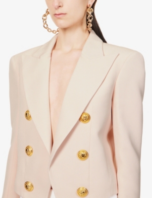 BALMAIN Spencer peak-lapels woven blazer