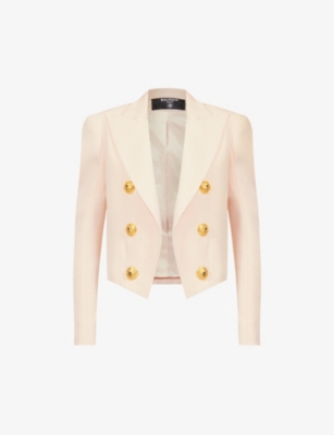 BALMAIN Spencer peak-lapels woven blazer