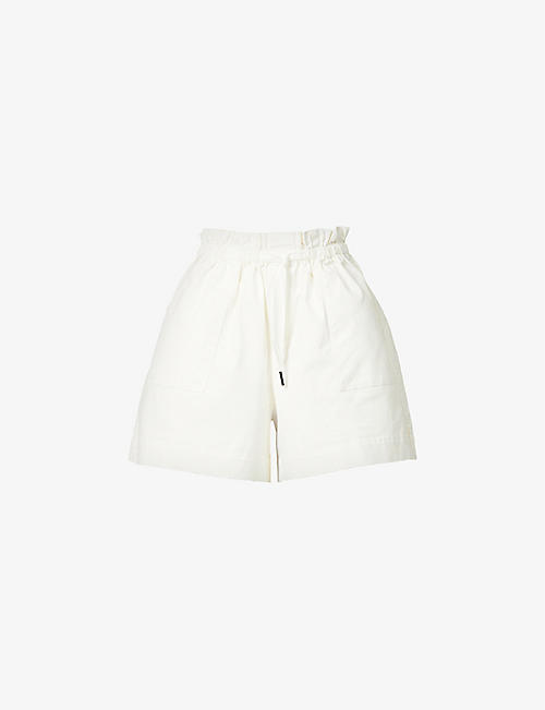 VARLEY: Valeria relaxed-fit high-rise stretch-cotton shorts
