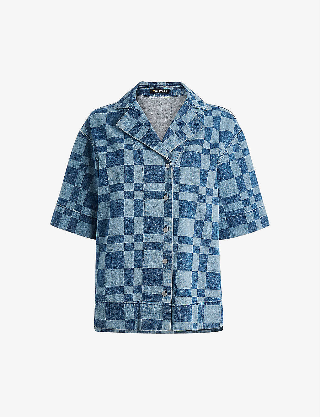 Whistles Billie Bleach Checkerboard Shirt In Multi-coloured