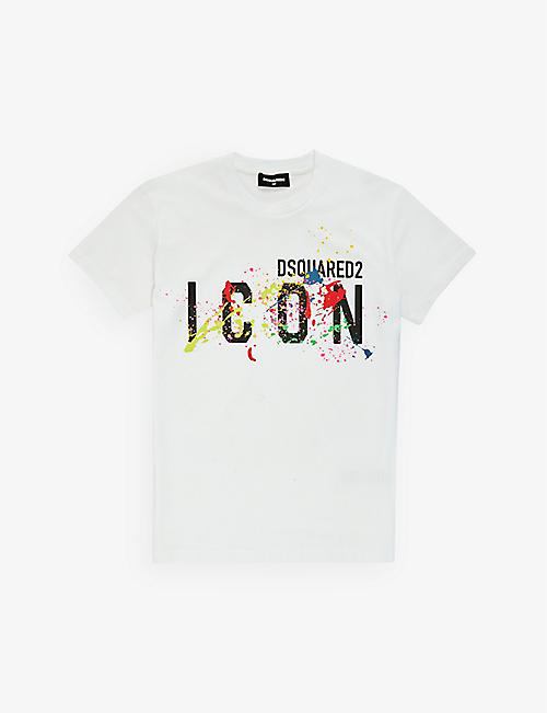 DSQUARED2: Icon Splash logo-print cotton T-shirt 4-16 years