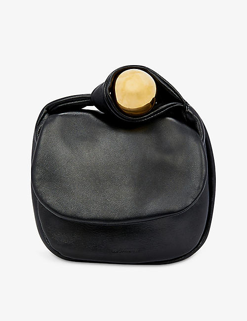 JIL SANDER: Sphere brand-embossed leather pouch