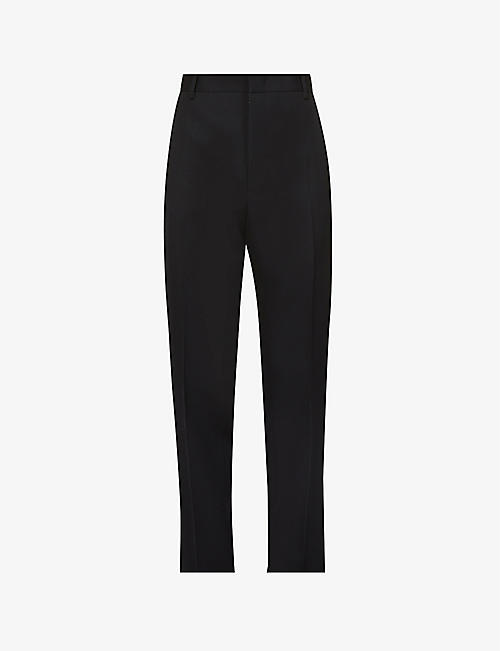 JIL SANDER: Pleated darted-back regular-fit tapered wool trousers
