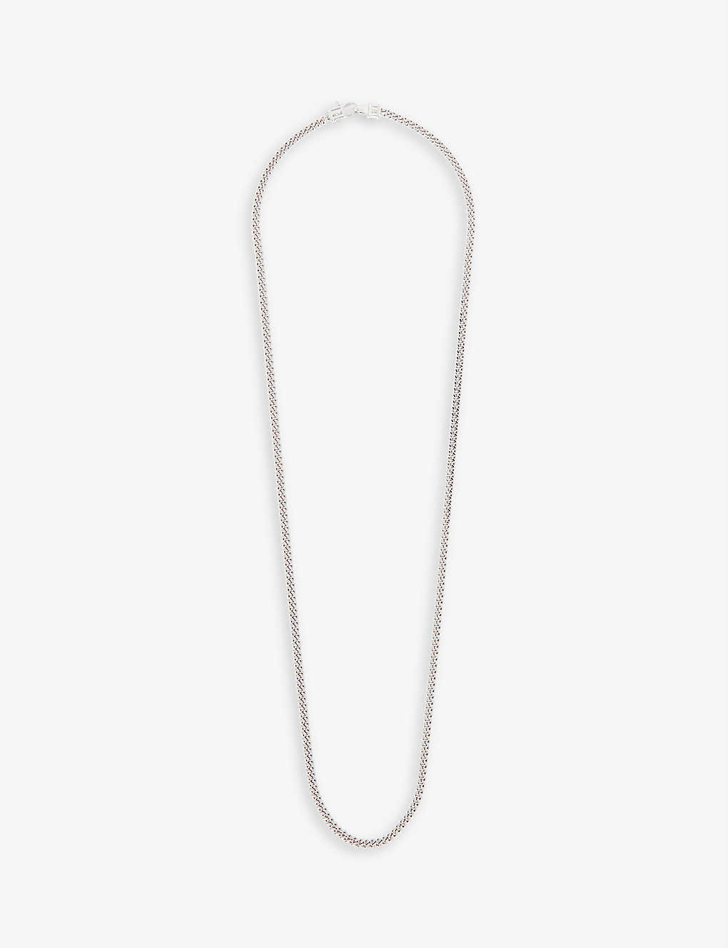 Shop Tom Wood Curb Rhodium-plated Sterling-silver Chain