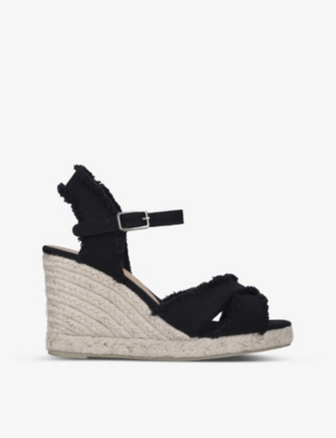 CASTANER Bromelia crossover linen wedge espadrilles