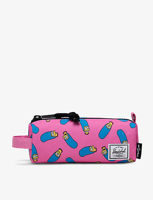 HERSCHEL SUPPLY CO: Settlement Simpson-print recycled-polyester pencil case