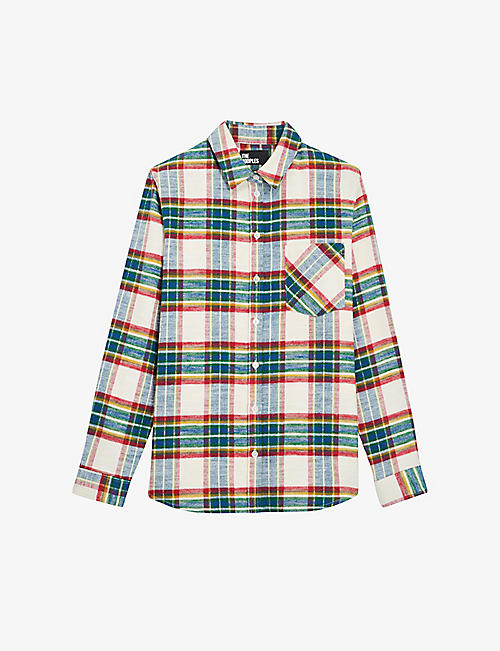 THE KOOPLES: Checked cotton-flannel shirt