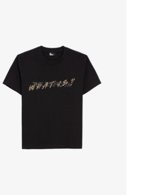 The Kooples Leopard-print Logo-graphic Cotton-jersey T-shirt In Bla01