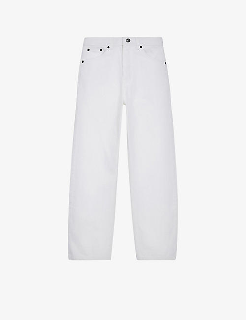 THE KOOPLES: Cropped high-rise straight jeans