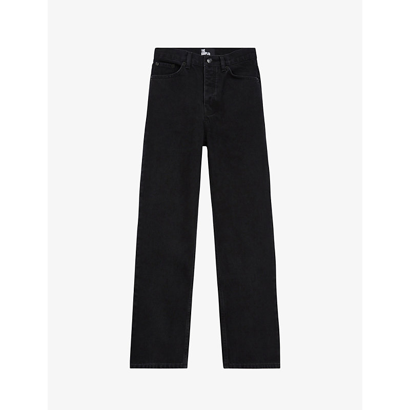 The Kooples Straight-leg Cropped Mid-rise Jeans In Bla55