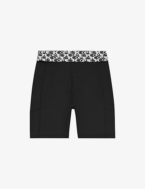 THE KOOPLES: Logo-woven high-rise stretch-woven shorts