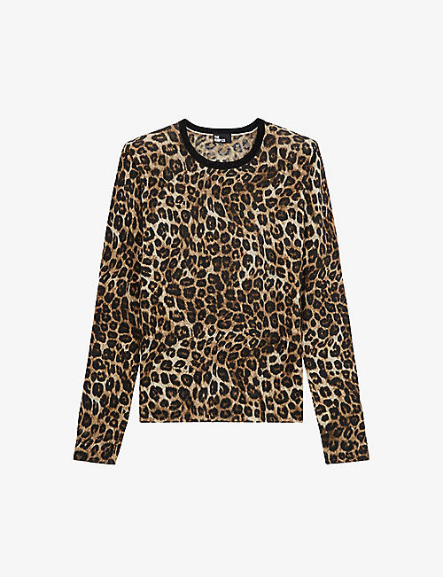 THE KOOPLES: Leopard-print cashmere jumper