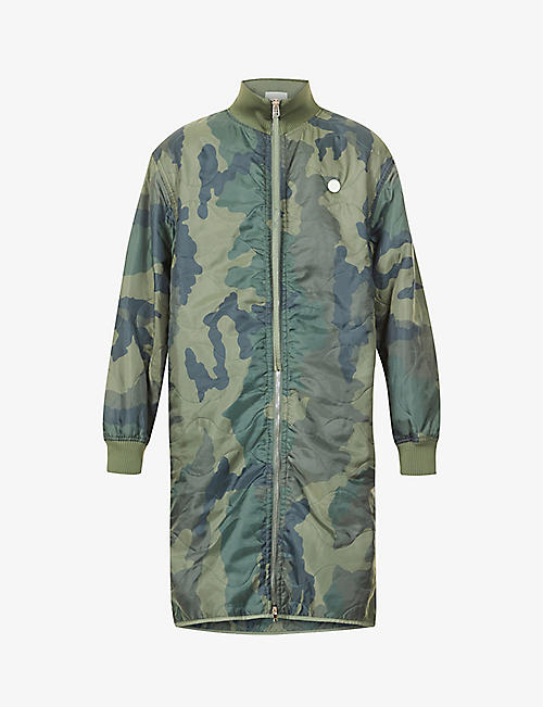 OAMC: Re:work camo-pattern quilted oversized-fit shell jacket