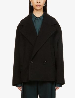 BOTTEGA VENETA Notched-lapels dropped-shoulder cashmere peacoat