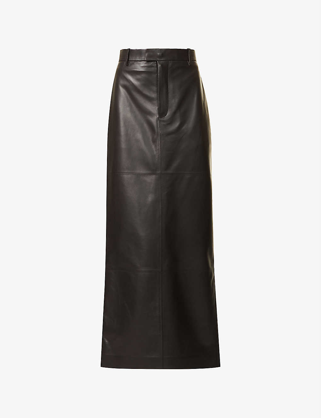 Selfridges & Co Women Clothing Skirts Leather Skirts Darted mid-rise Nappa leather maxi skirt 