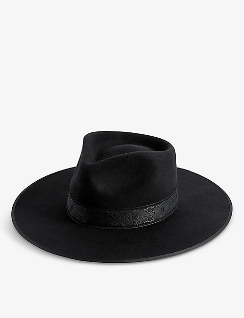 LACK OF COLOR: Rancher ribbon-embellished wool hat