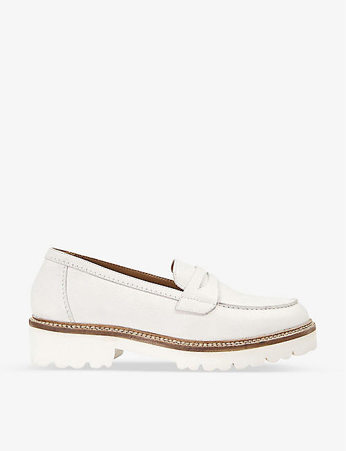 DUNE: Granola cleated-sole leather loafers