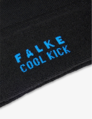 Shop Falke Men's Black Logo-print Woven Socks