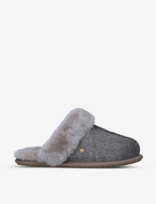 Ugg scuffette ii metal logo slippers hot sale