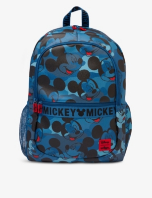 Smiggle Girls Camouflage Kids X Disney Micky Mouse Woven Backpack