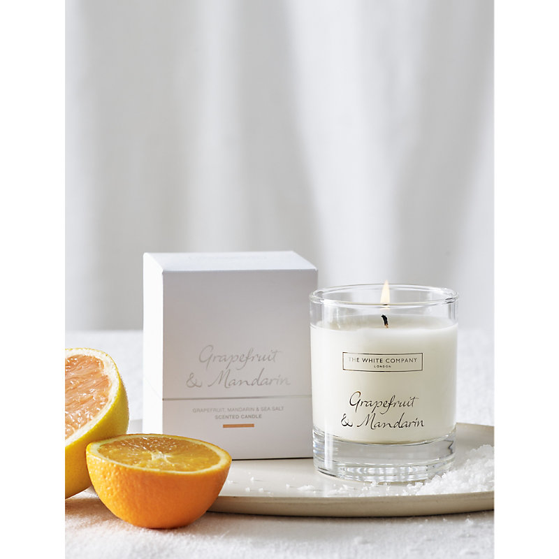 Shop The White Company None/clear Grapefruit & Mandarin Scented Candle 140g