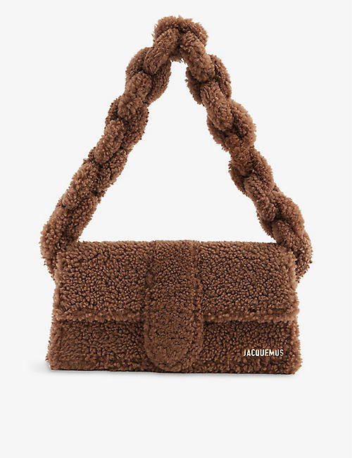 JACQUEMUS: Le Bambidou shearling top-handle bag
