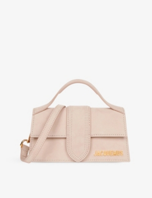 Shop Jacquemus Le Bambino Leather Top-handle Bag In Dark Beige