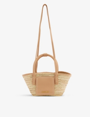 JACQUEMUS - Le Panier Soleil Petite woven straw tote bag | Selfridges.com