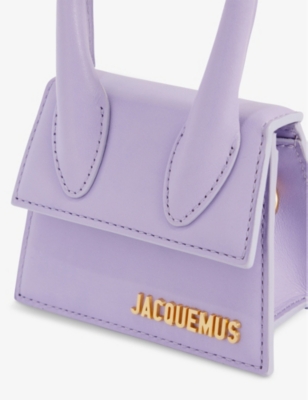 Jacquemus Le Chiquito Long Lilac in Cowskin Leather with Gold-tone - US