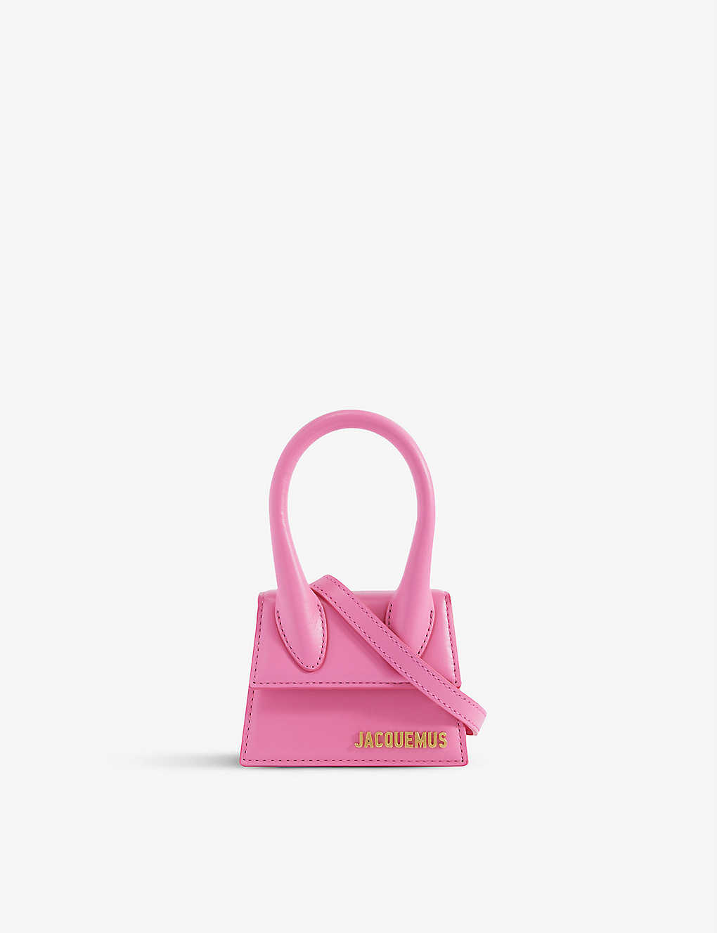 Jacquemus Pink Le Chiquito Brand-plaque Leather Top-handle Bag