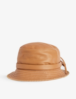 JACQUEMUS Le Bob Mentalo leather bucket hat