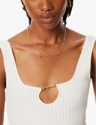 JACQUEMUS: Le necklace Signature brass necklace