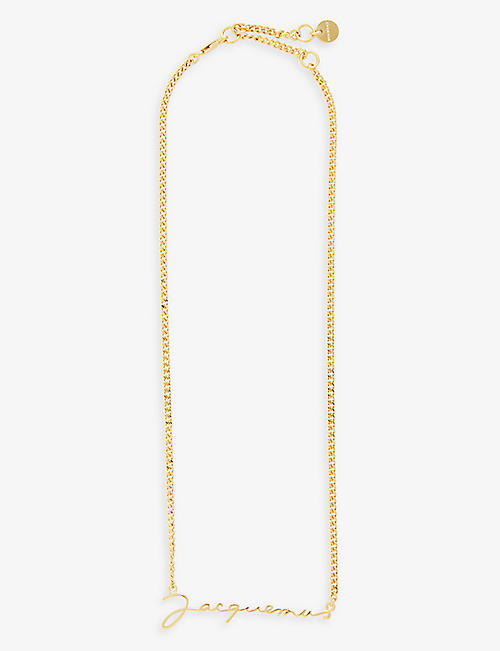 JACQUEMUS: Le necklace Signature brass necklace