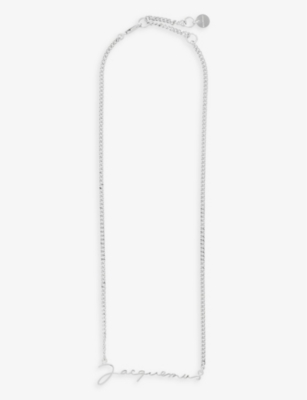 Jacquemus Kids' Le Necklace Signature Brass Necklace In Silver