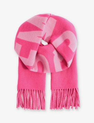 Jacquemus Women's Multi-pink L'echarpe Tasselled-trim Wool Scarf