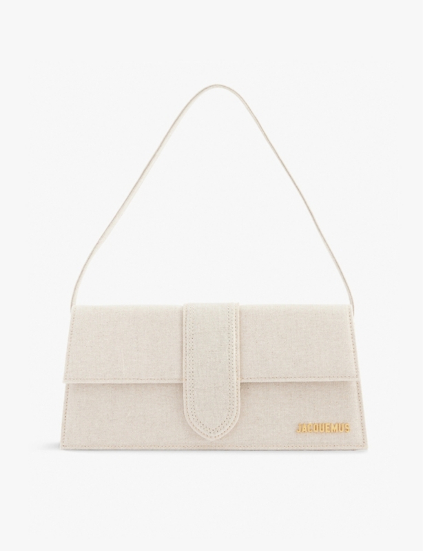 Le Bambino Long canvas top-handle bag