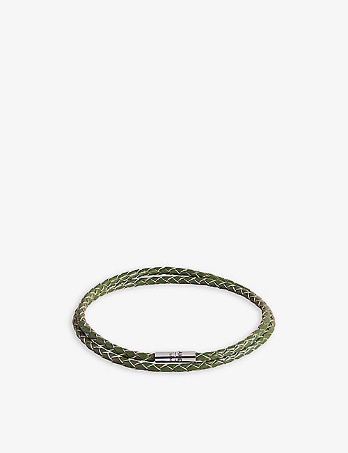 TED BAKER: Ppound woven leather bracelet