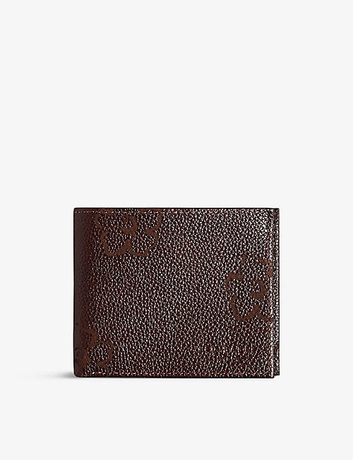 TED BAKER: Roody laser-etched leather bifold wallet