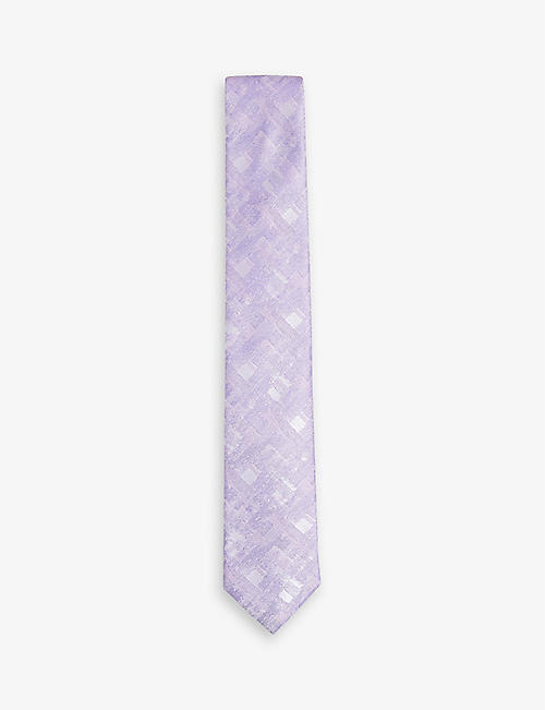 TED BAKER: Pixel textured-pattern silk tie