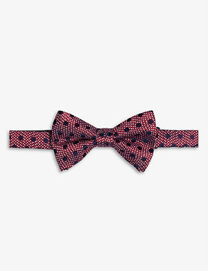 Striped logo-embroidered silk tie Selfridges & Co Men Accessories Ties Bow Ties 