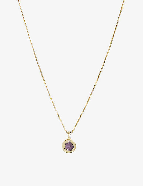 TED BAKER: TBJ3058 Peresta magnolia-pendant gold-tone plated brass necklace