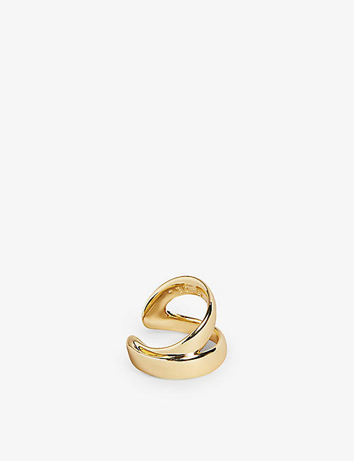 TED BAKER: TBJ3091 Islara infinity-chain gold-tone plated brass ring