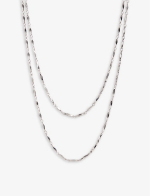 Ted Baker Sparkia Sparkle Chain Long Wrap Necklace In Silver Tone, 48-50