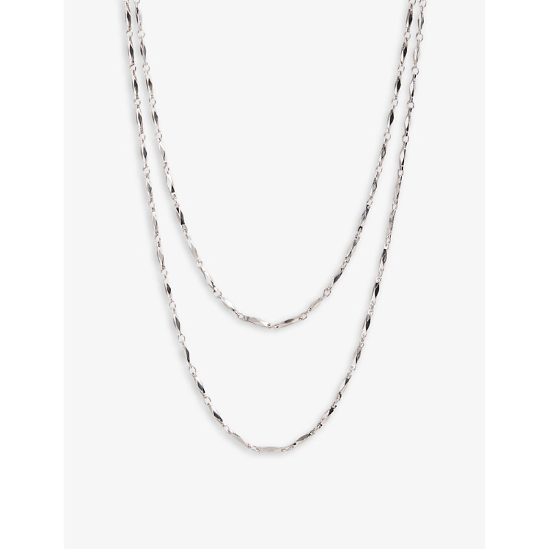 Ted Baker Sparkia Sparkle Chain Long Wrap Necklace In Silver Tone, 48-50 In Silver-col