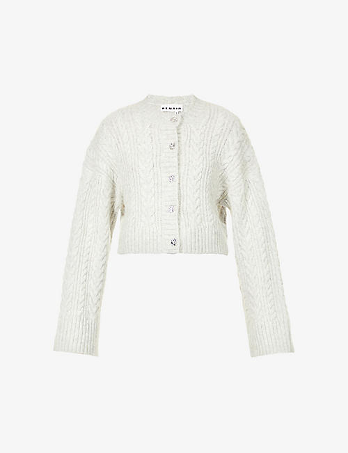 REMAIN BIRGER CHRISTENSEN: Dreanne boxy-fit recycled-polyamide and wool-blend cardigan