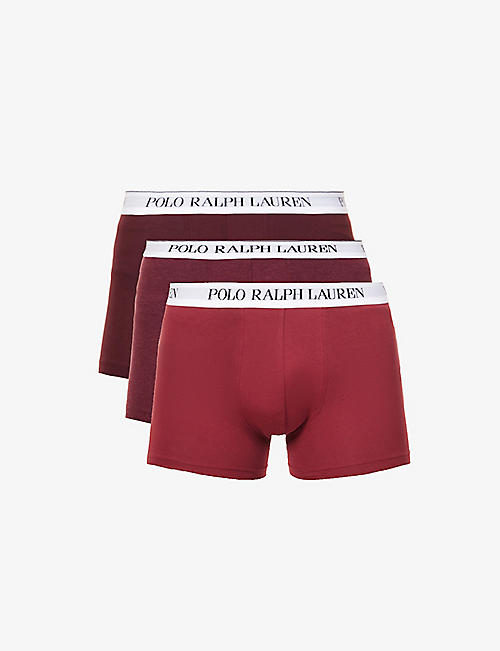 POLO RALPH LAUREN：三件装品牌标识-腰部弹力-棉短裤