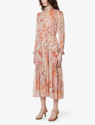 ZIMMERMANN Floral-print ruffle-detailed woven midi dress