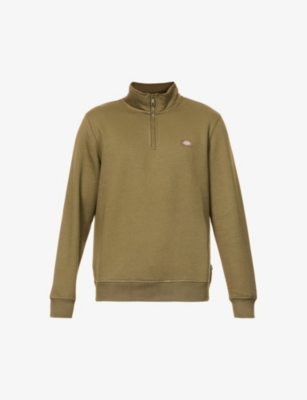 Oakport brand-appliqué cotton-blend sweatshirt